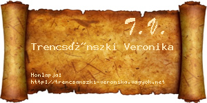 Trencsánszki Veronika névjegykártya